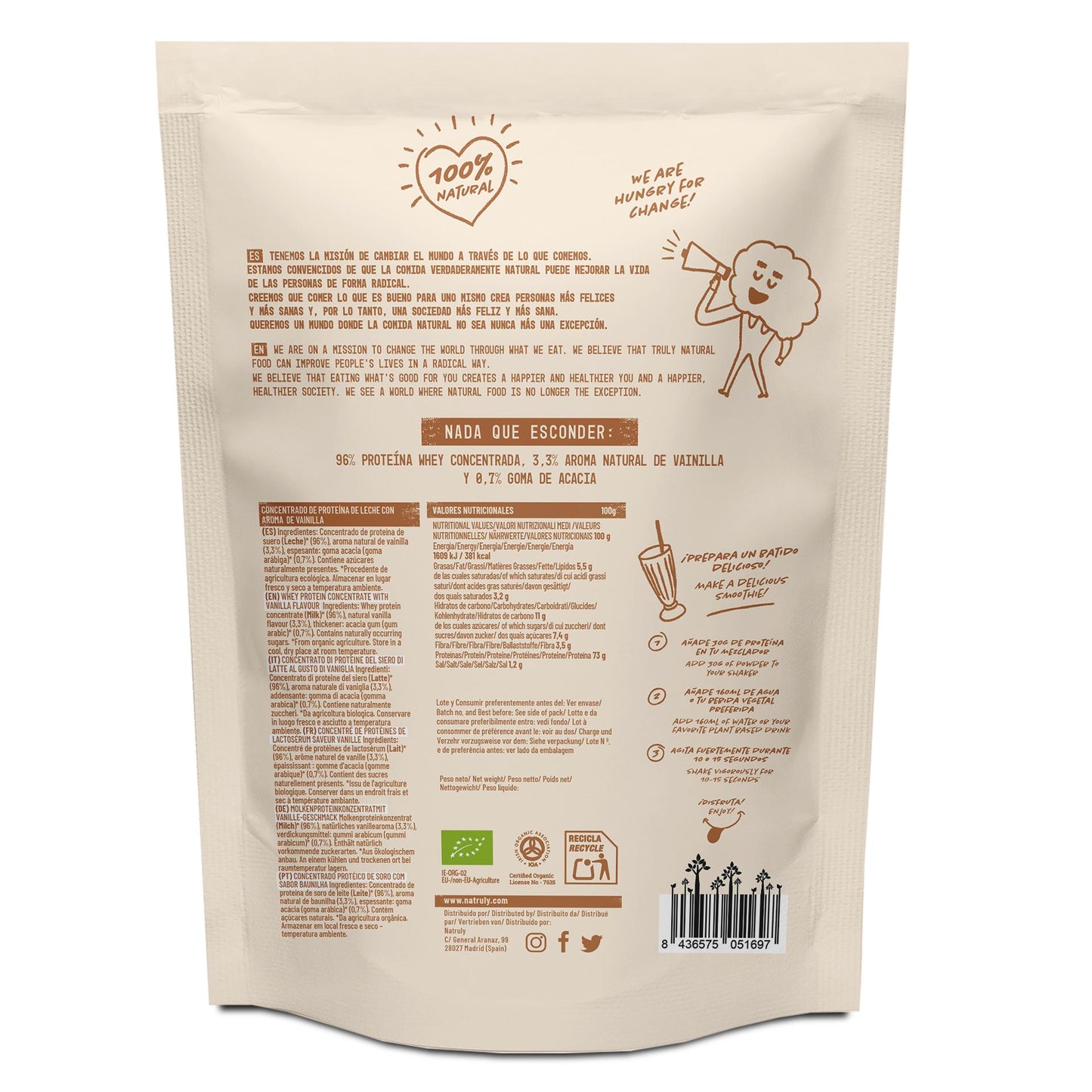 Natruly Whey Protein Vanilla, 350 g