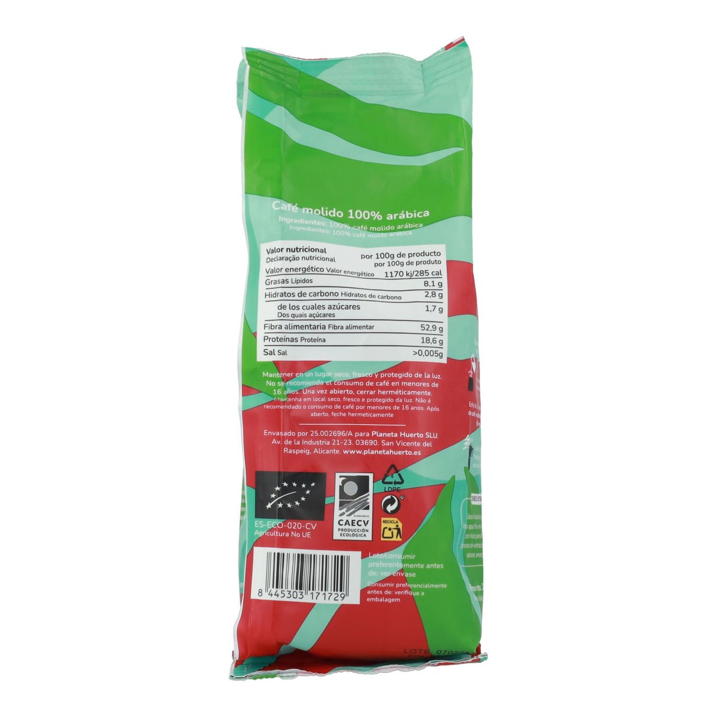 100% Arabica Planet Orchard Eco gemahlener Kaffee 250 g