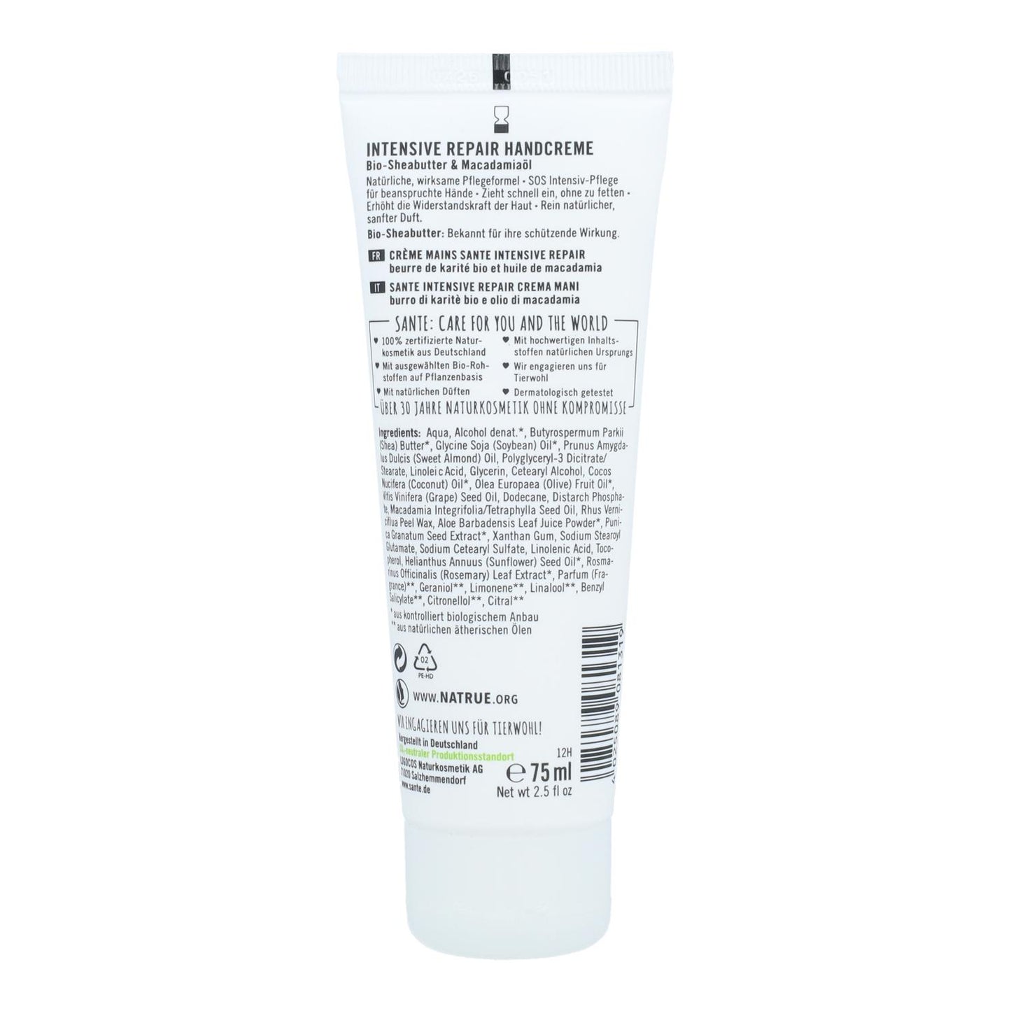 Crème mains réparation intense soin SOS, Sante 75 ml