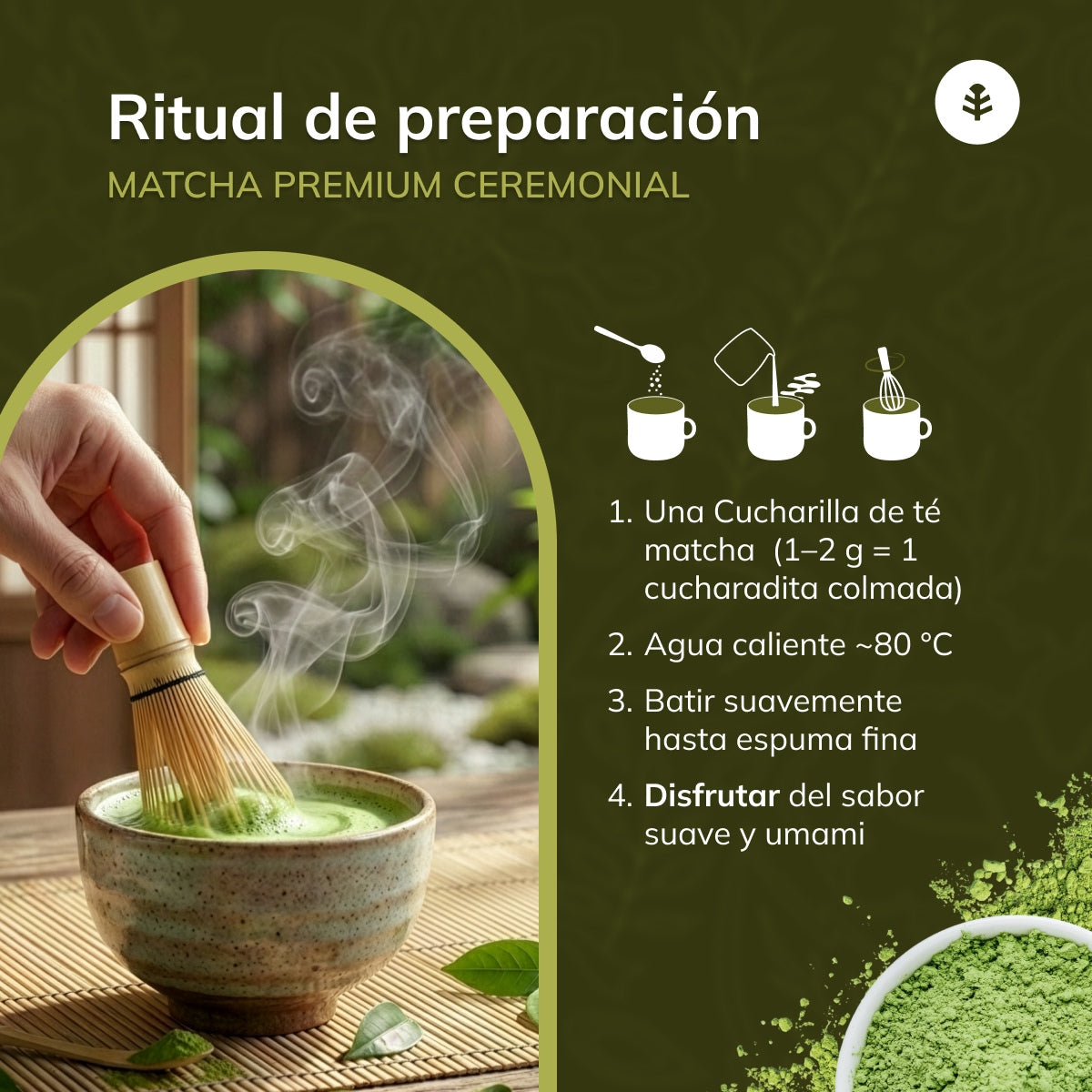 Matcha-thee ceremonieel premium Planeta Huerto 200 g