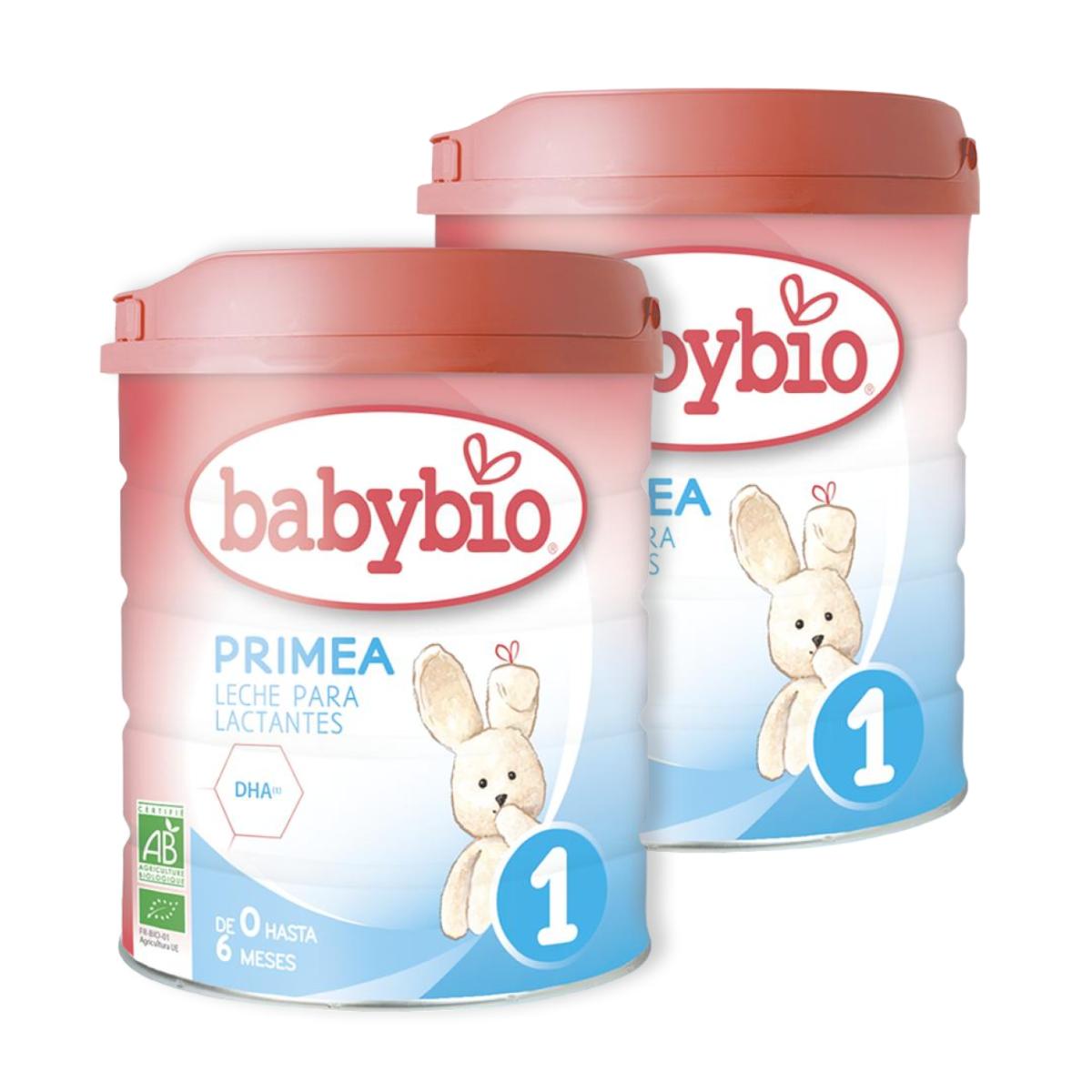Lot de 2 boîtes de lait infantile Primea 1 (0 à 6 mois) biologique Babybio 800 g