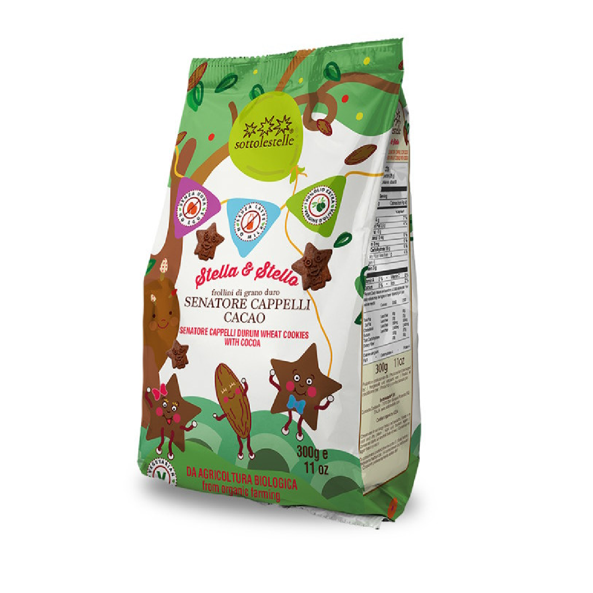Ciastka pszeniczne Senatore Cappelli z kakao Stella&Stello Sottolestelle 300 g