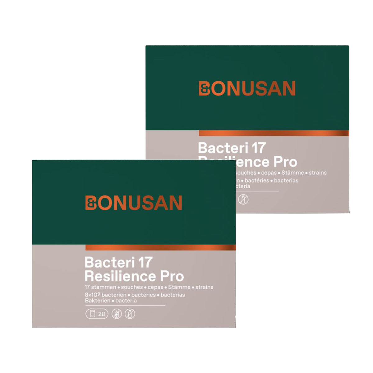 Confezione da 2 x Bacteri 17 Expert Resilience Bonusan 28 bustine
