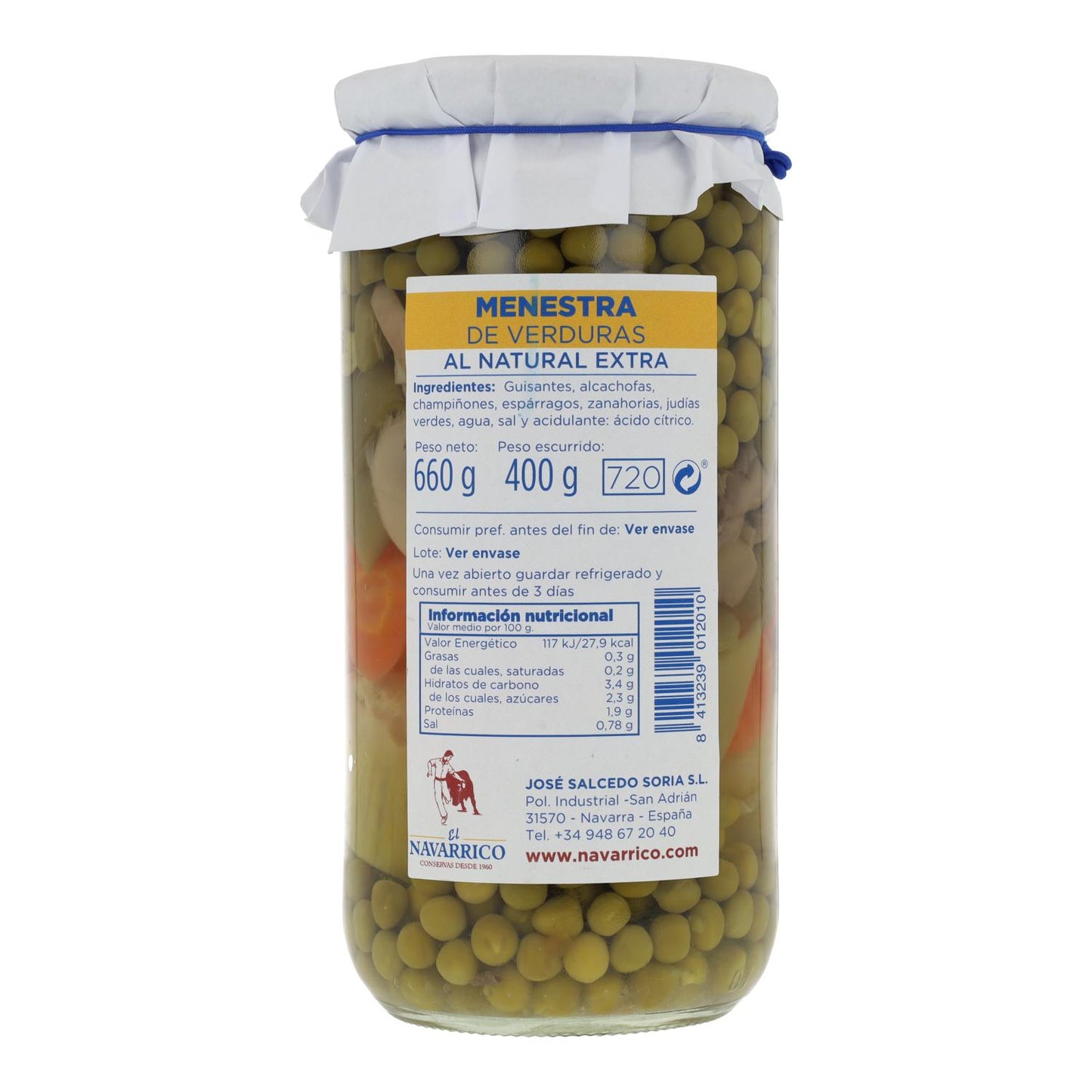 Ragoût de légumes El Navarrico, pot de 720 ml