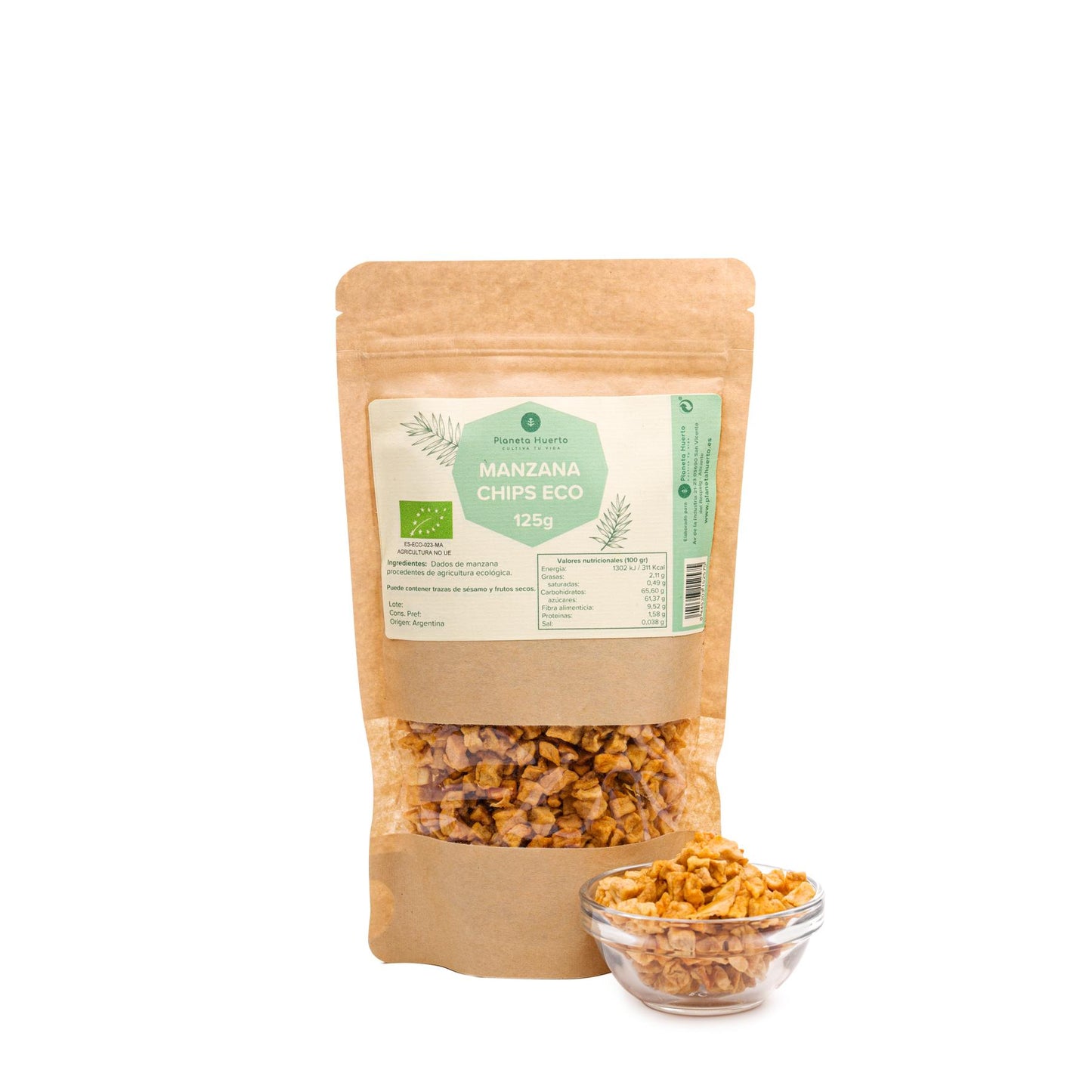 Apple chips ECO Planeta Huerto 125 g