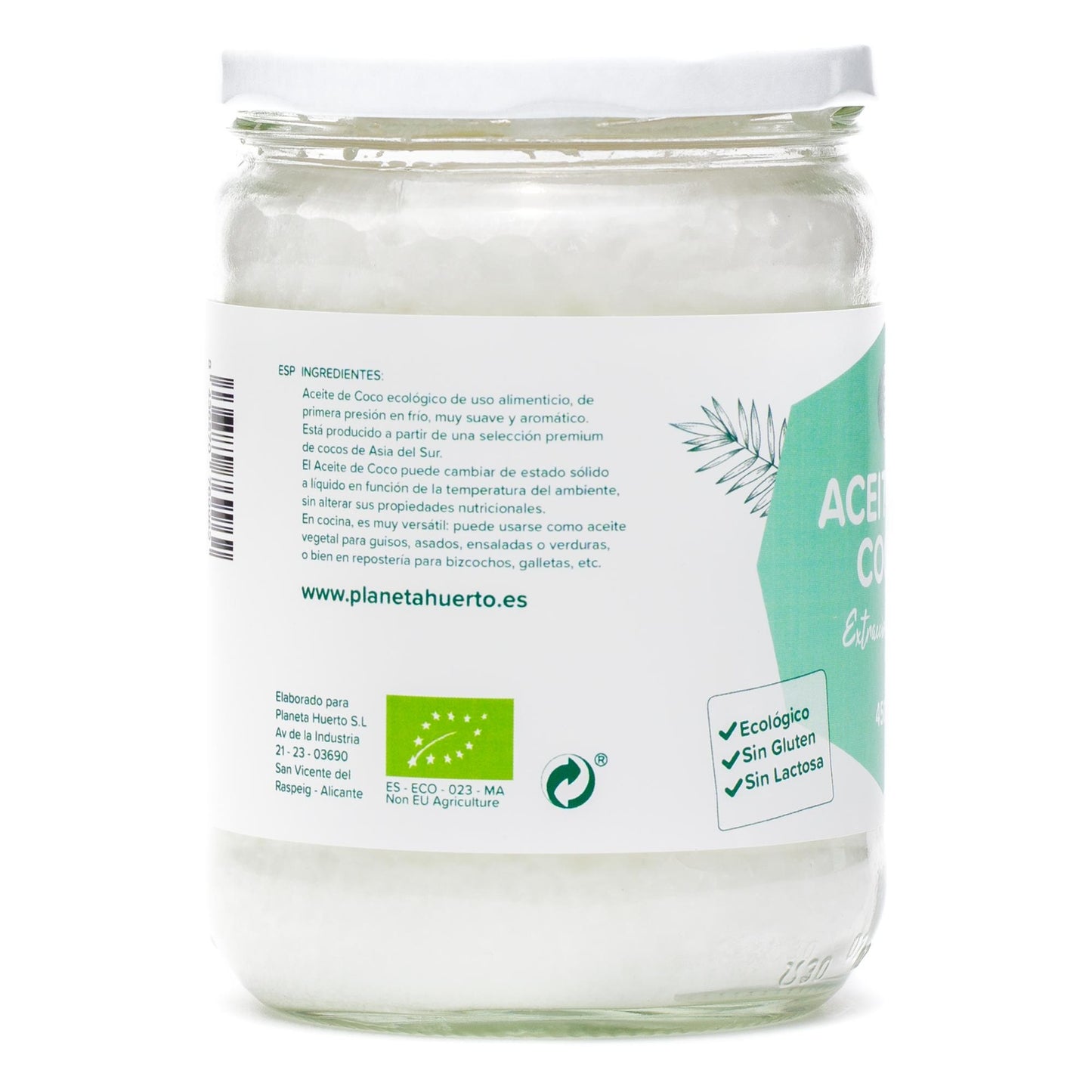 Virgin coconut oil ECO Planeta Huerto 500 ml