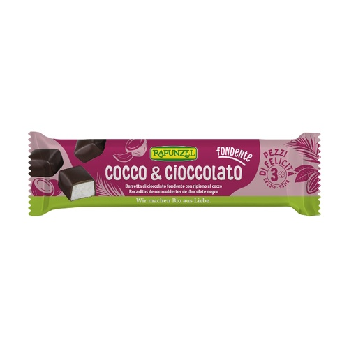 Rapunzel coconut and dark chocolate bar 50 g