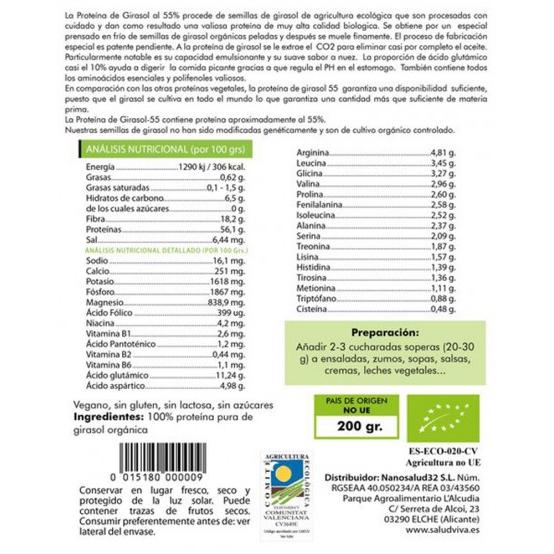 Hjärtblomsterprotein ECO Salud Viva (55 %) 200 g