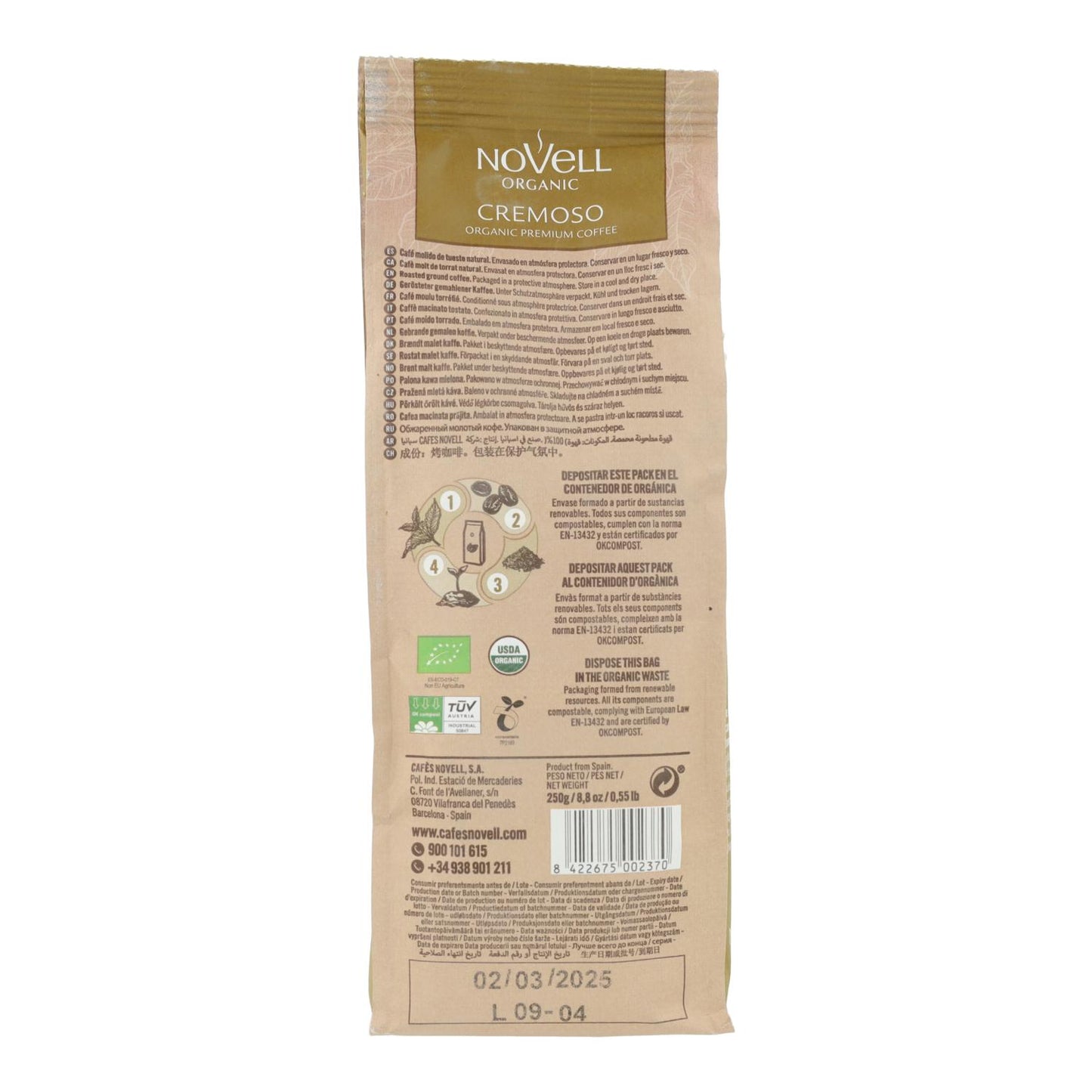 Caffè macinato eco Cremoso 250 g