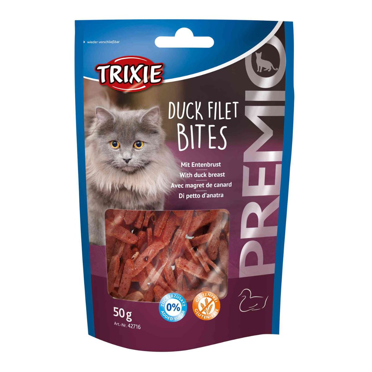 PREMIO Duck Filet Bites Snack, Duck, 50 g