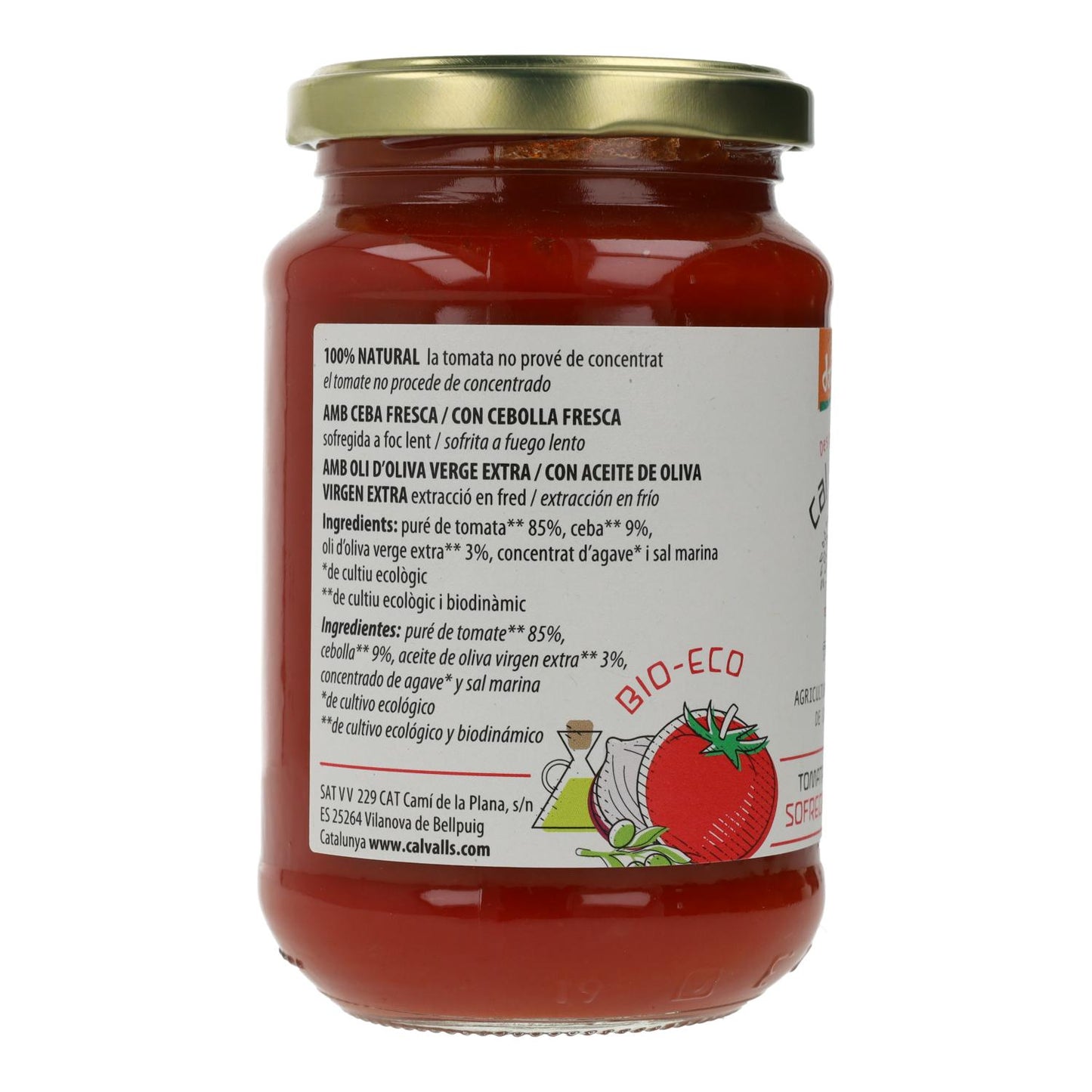 Tomate frit Bio Cal Valls, 350 g