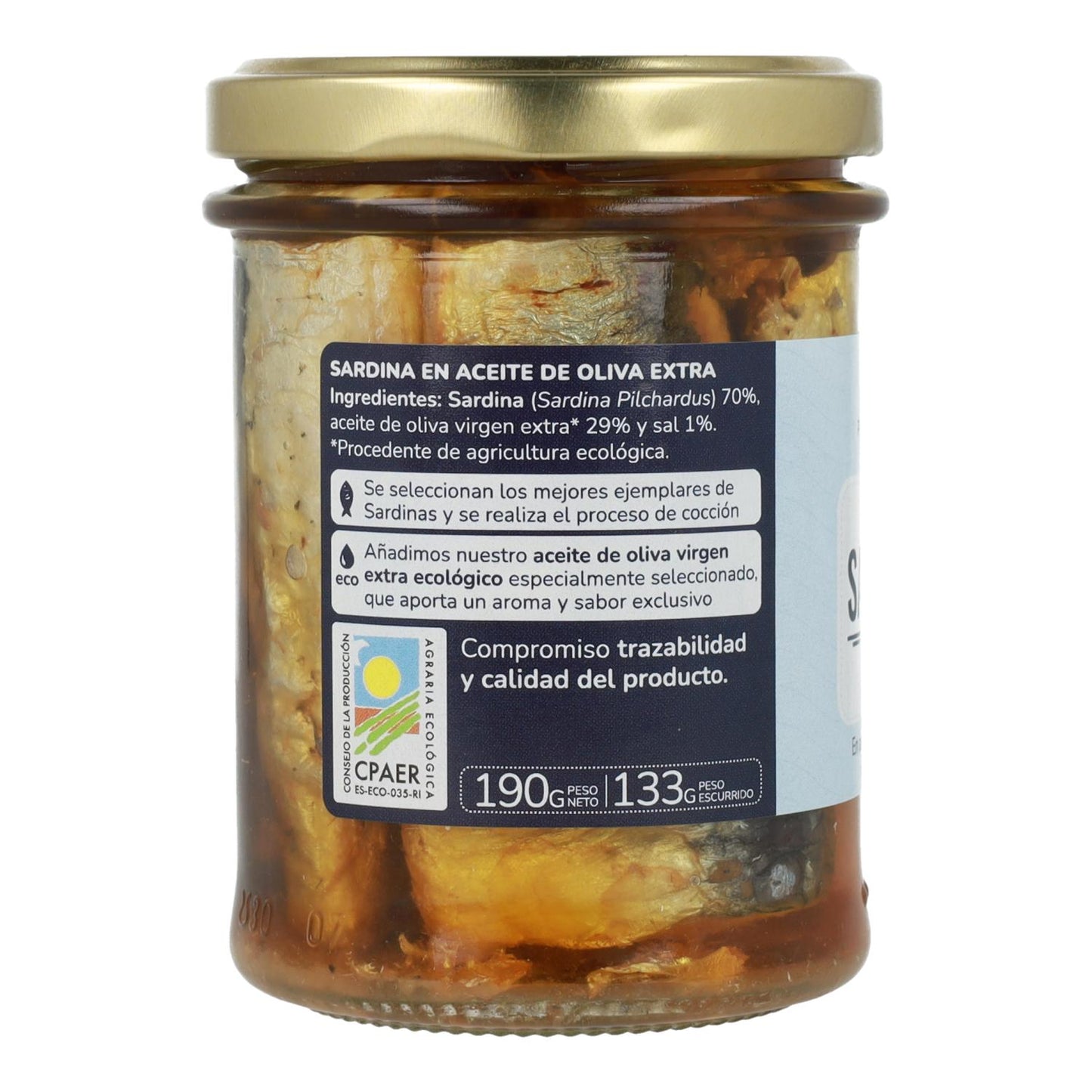 Sardientjes in olijfolie ECO Planeta Huerto 190 g