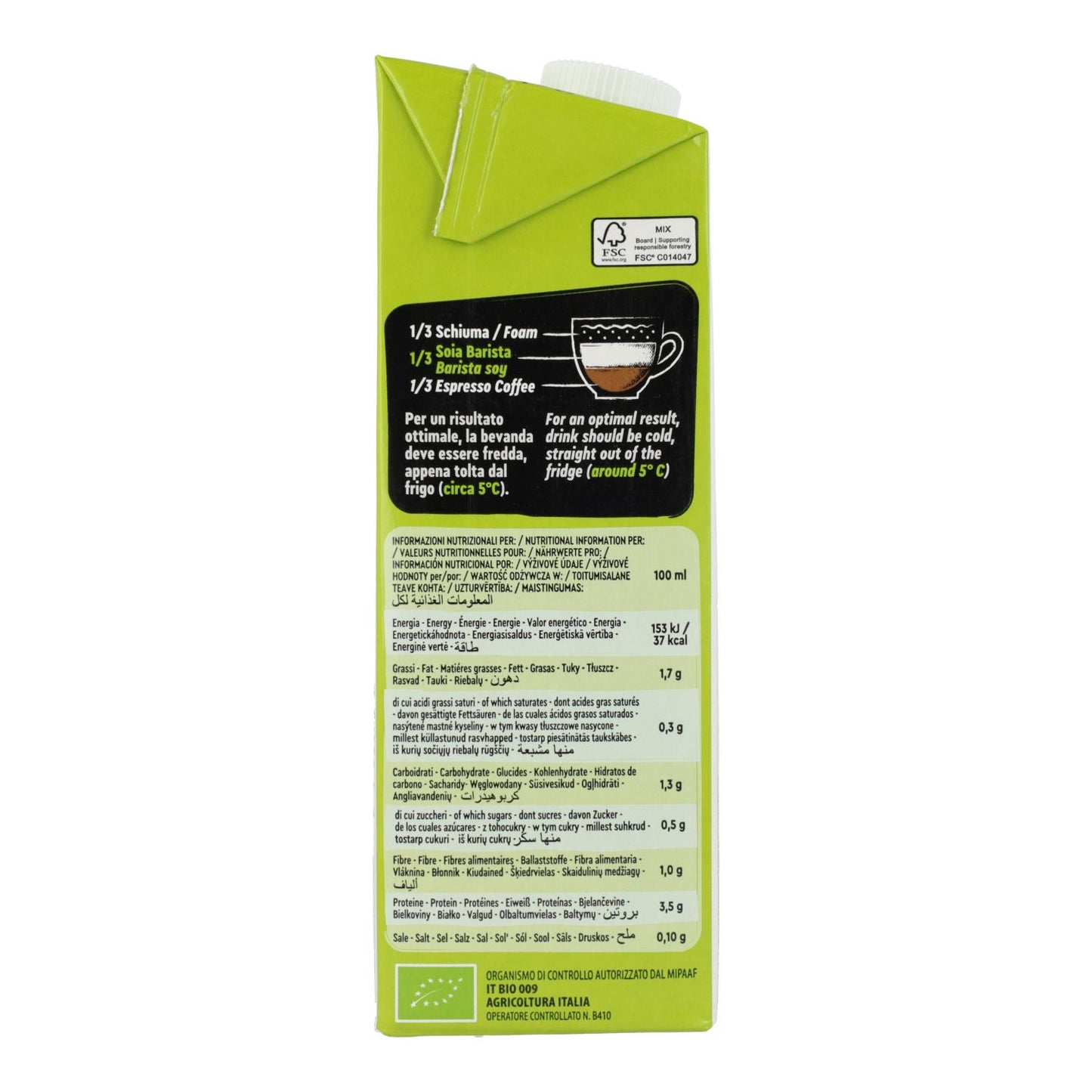 Napój sojowy Barista bezglutenowy BIO Vitariz 1 l