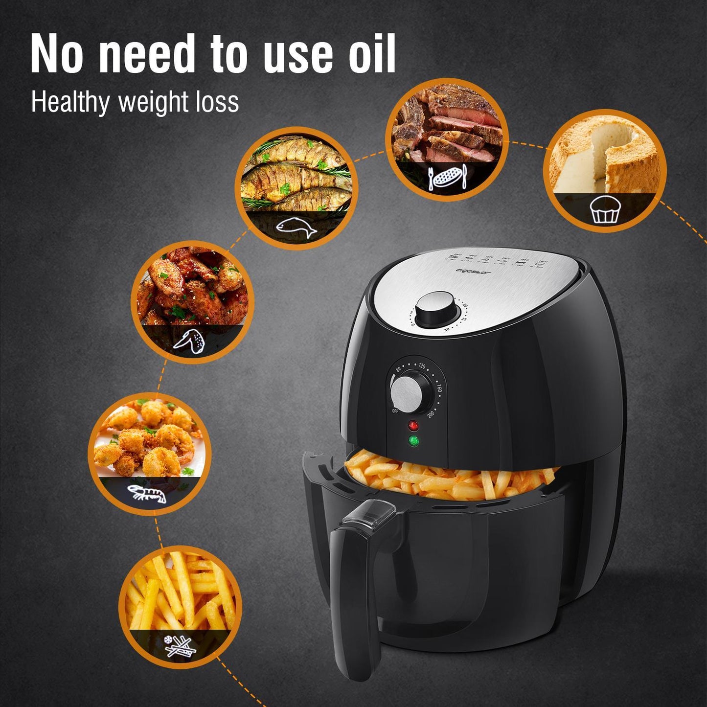 Friteuse à air chaud sans huile Aigostar Hayden Pro 3,5 L