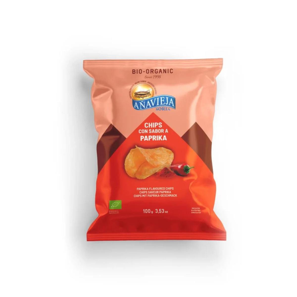 Chips de pommes de terre bio Añavieja au paprika 100 g