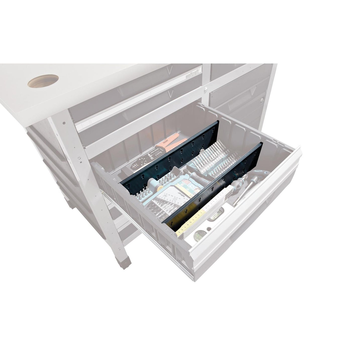 Wolfcraft 6071000 - 2 zestawy przegródek do małych szuflad 6072000