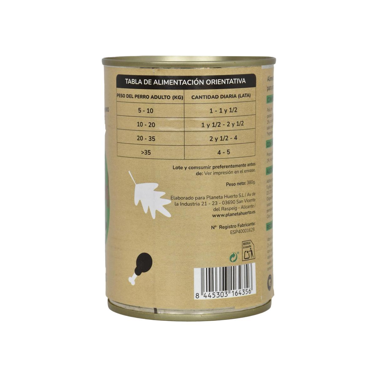 Pack 6 x Croquettes pour chien sans céréales Poulet & Canard 380 g Planeta Huerto