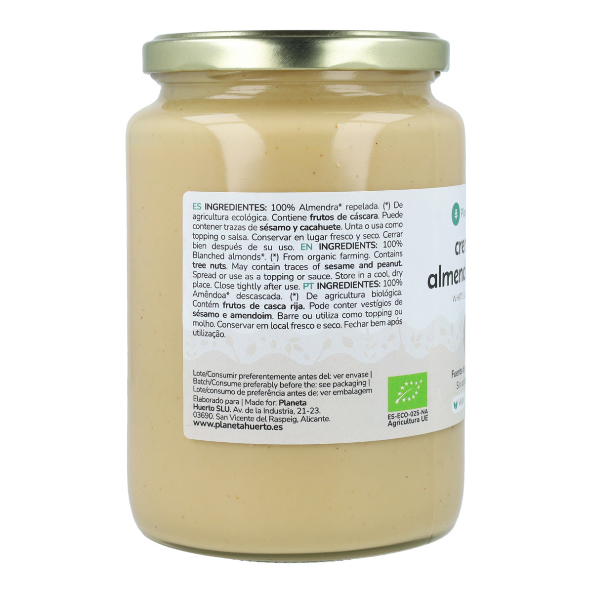 Crème d'amande blanche ECO Planeta Huerto
