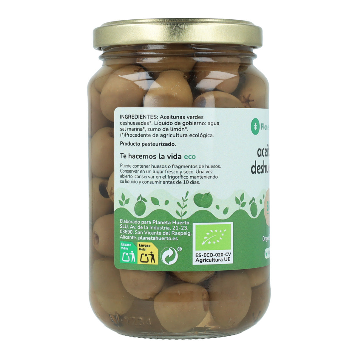 Lot de 12 olives dénoyautées Eco Planeta Huerto 335 g