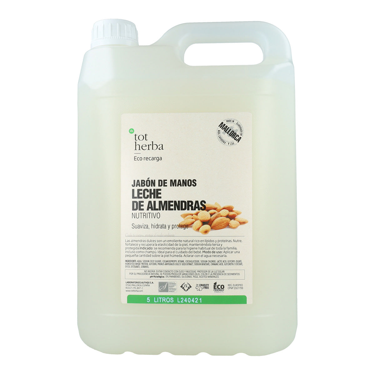Almond milk hand soap, 5 litres, Tot Herba