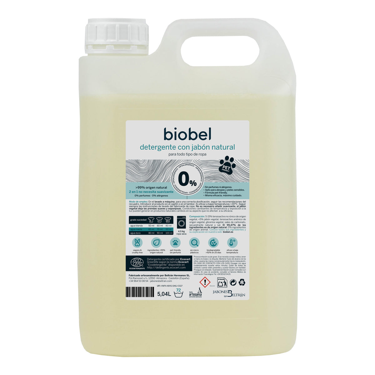 Lessive Biobel 0 % 5 L