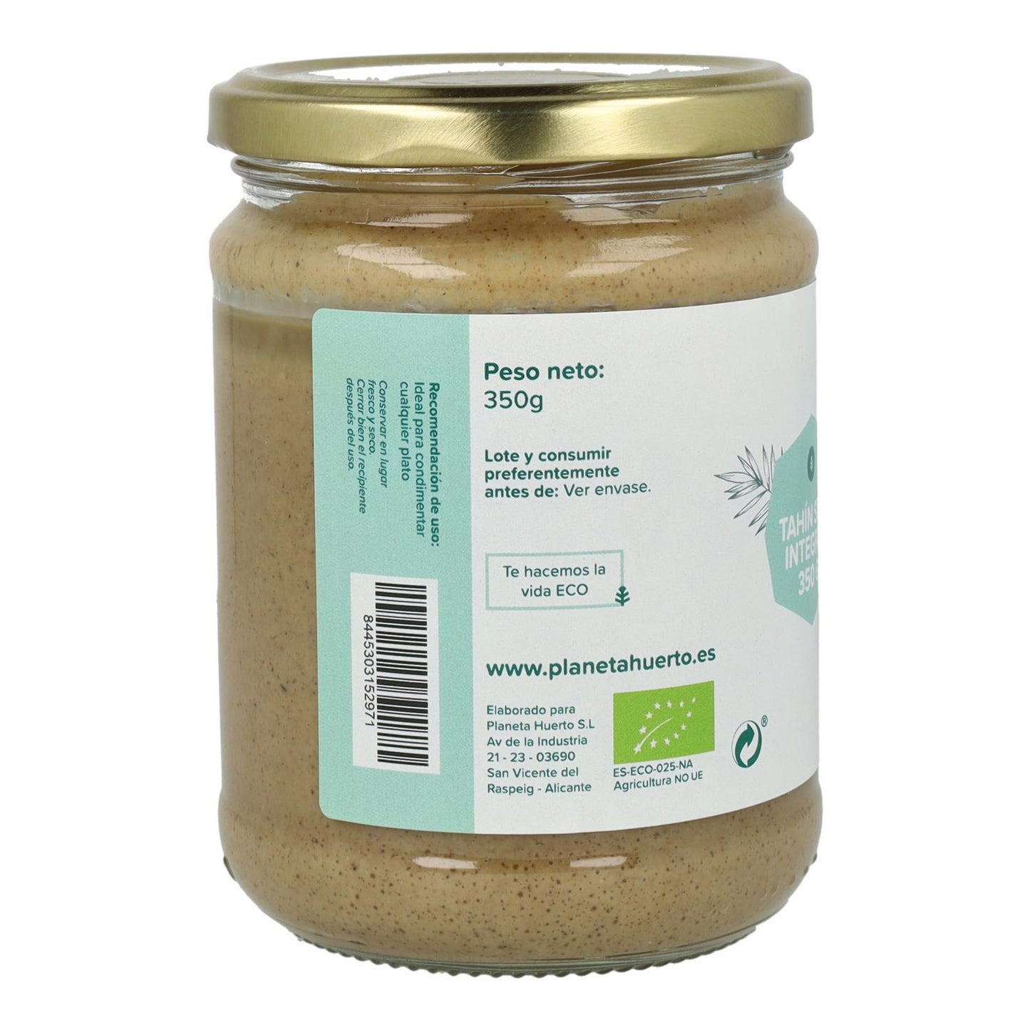Pack 9x Tahín Semi Integral ECO Planeta Huerto 350g
