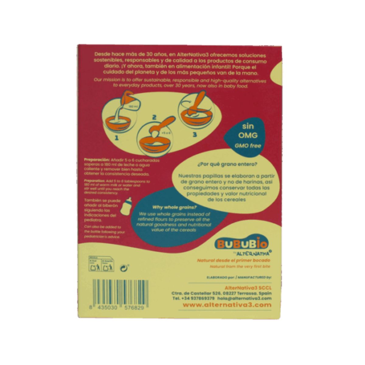 Bouillie de millet et de quinoa sans gluten BIO BUBUBIO 200 g