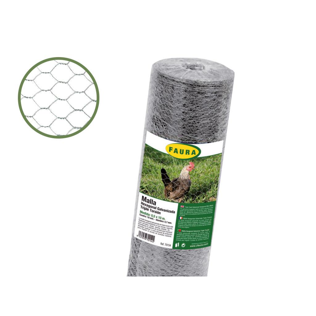 Galvanised hexagonal mesh 41 mm 1 x 5 m