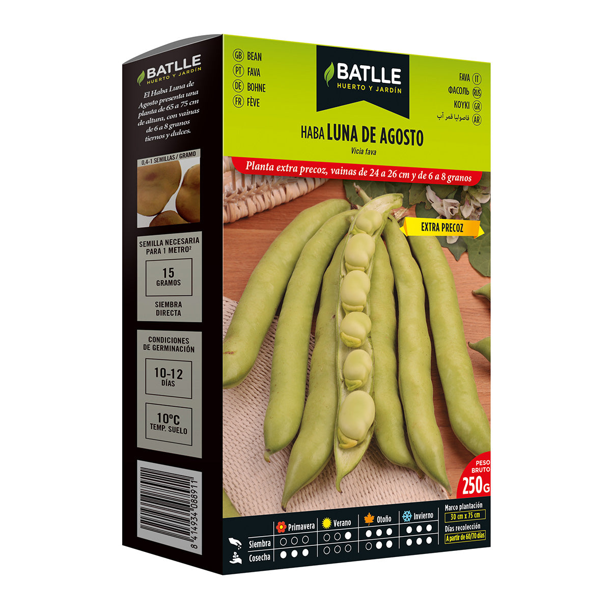 Nasiona fasoli extra wczesnej Luna de agosto 250 g Batlle