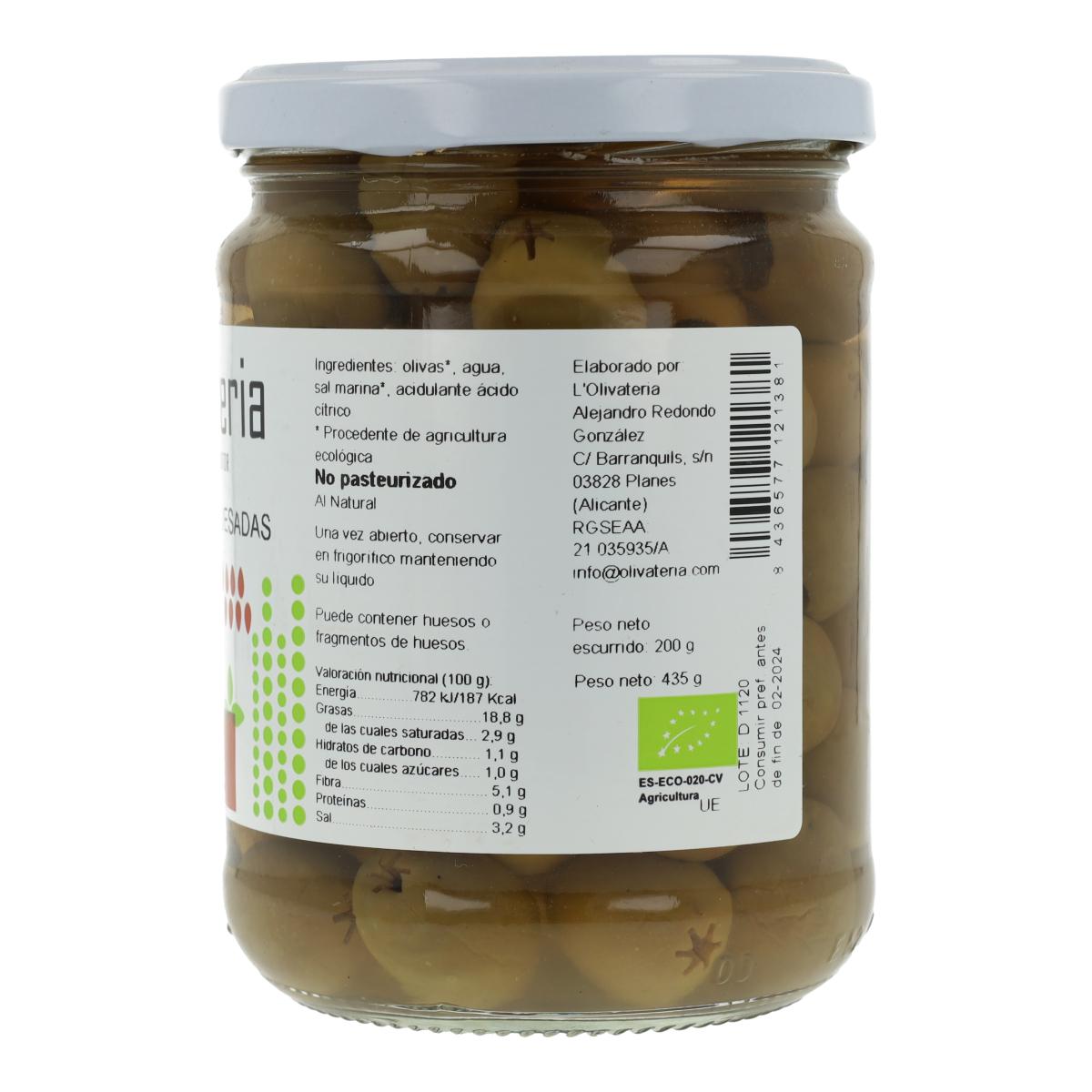 Olivateria Olives Dénoyautées 225G Bio