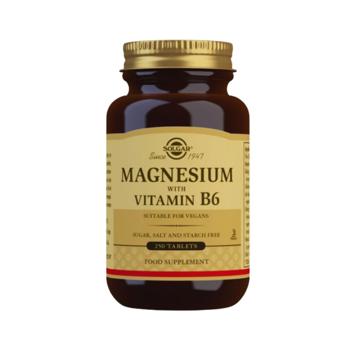 Magnesium met vitamine B6 - Solgar 250 tabletten
