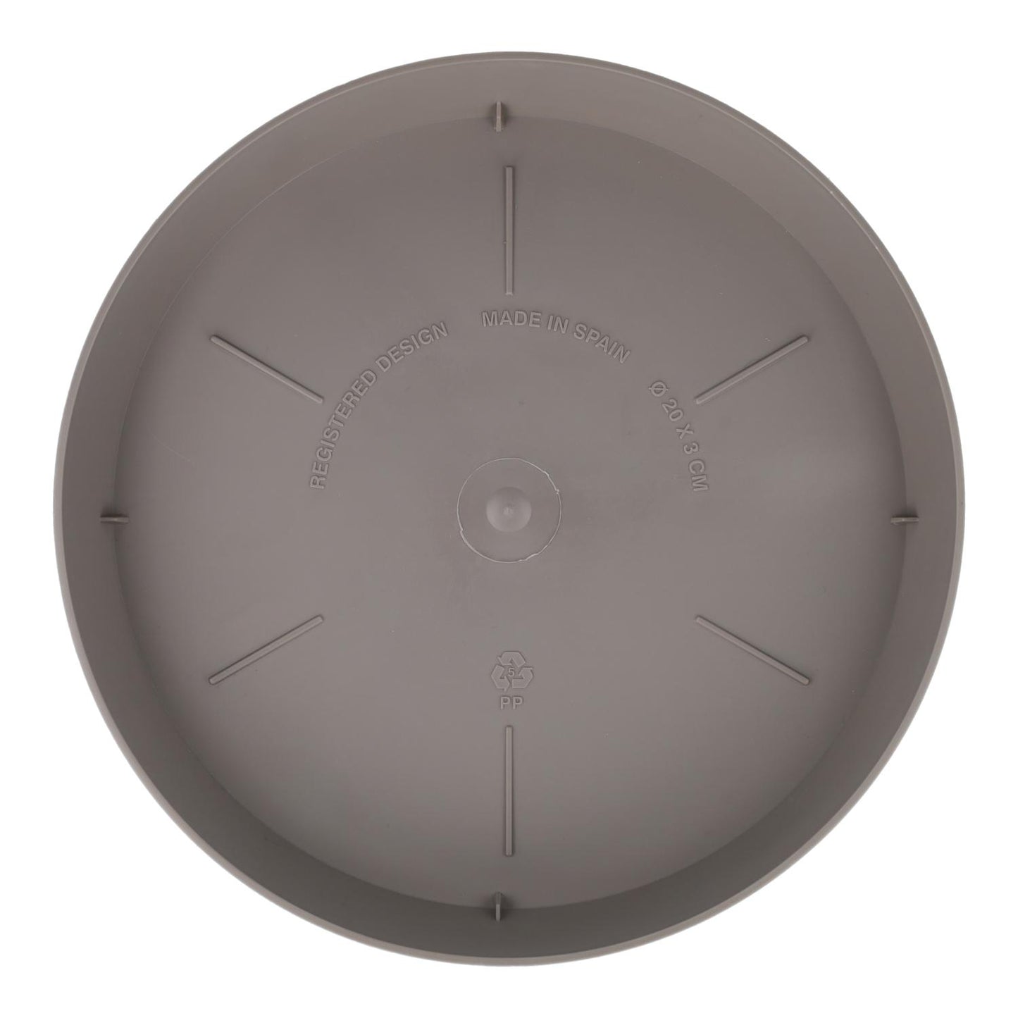 Schotel bloempot taupe D 20 x 3