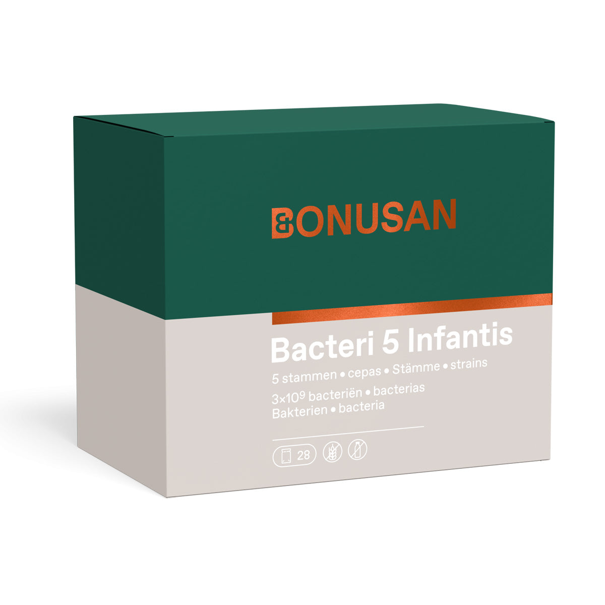 Confezione da 2x Bacteri 5 Infantis Bonusan 2x28 bustine