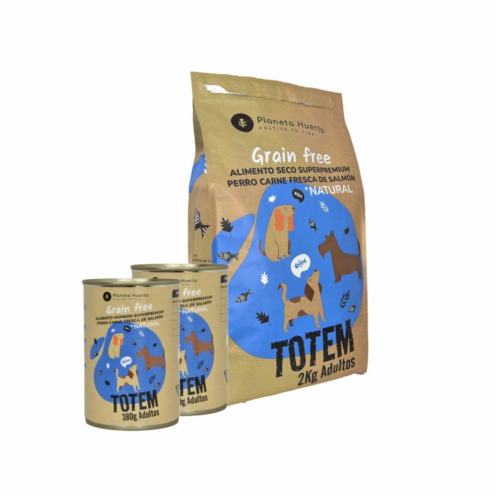 Superpremium Salmon Planet Orchard Feed + Wet Dog Food Pack (2 kg + 2 pcs.)