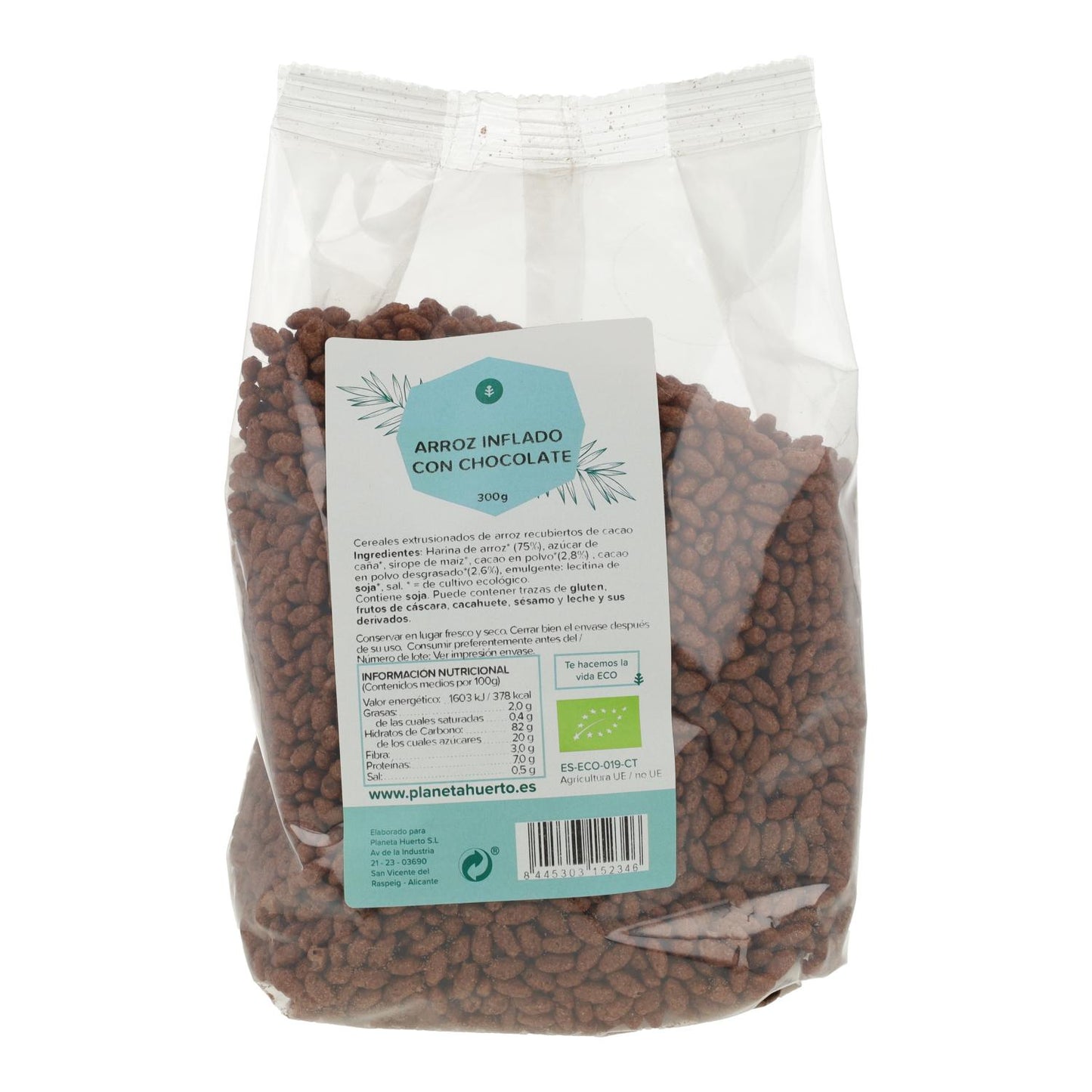 Chocolade gepofte rijst ECO Planeta Huerto 300 g