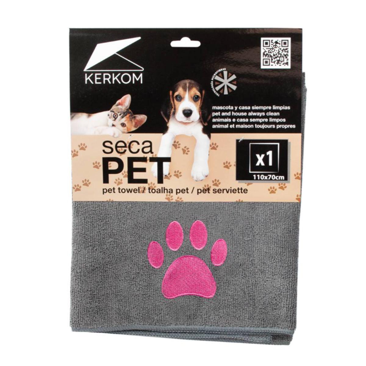 Serviette microfibre pour animaux Kerkom 110 x 70 cm