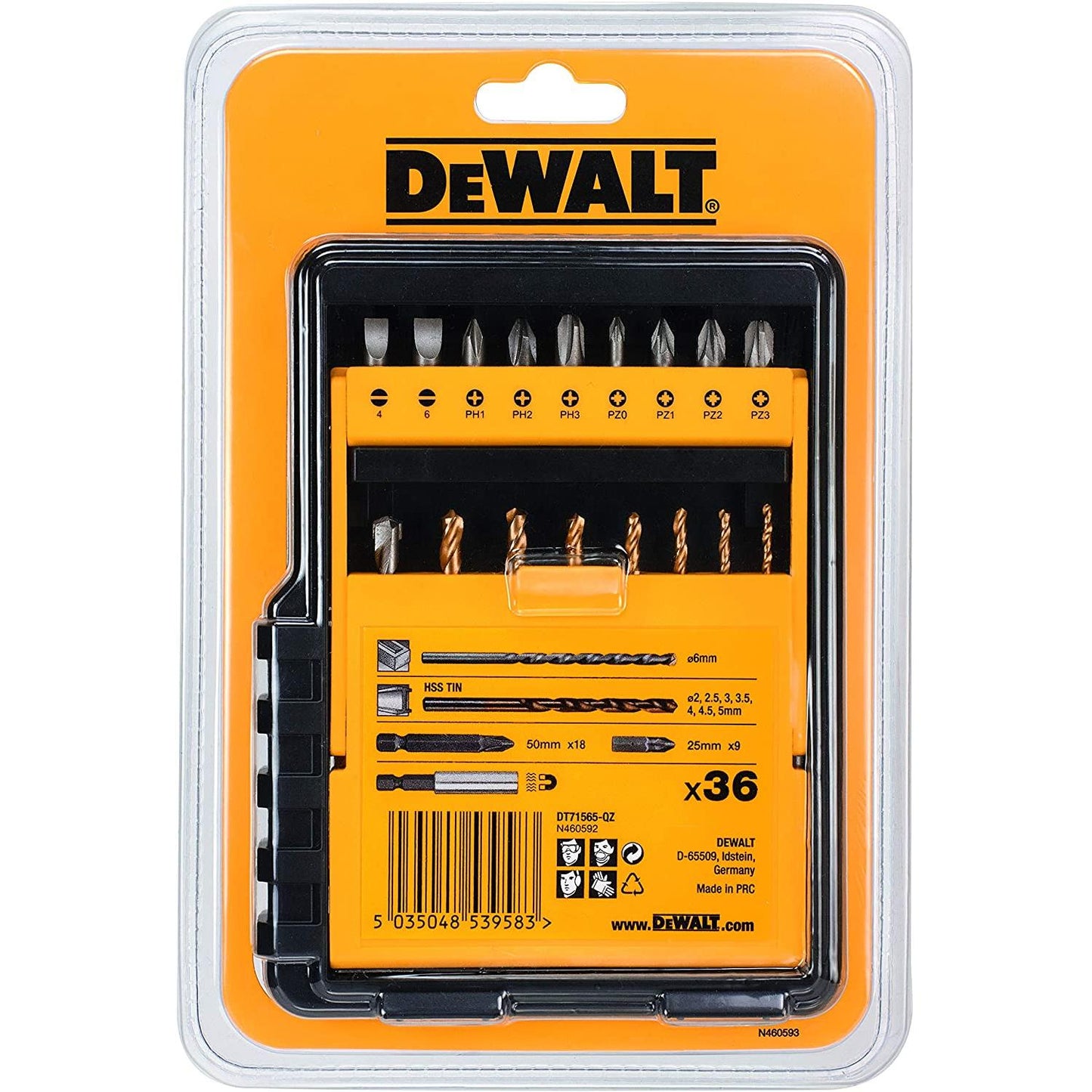 Zestaw 36 elementów do wkręcania i wiercenia DEWALT DT71565-QZ