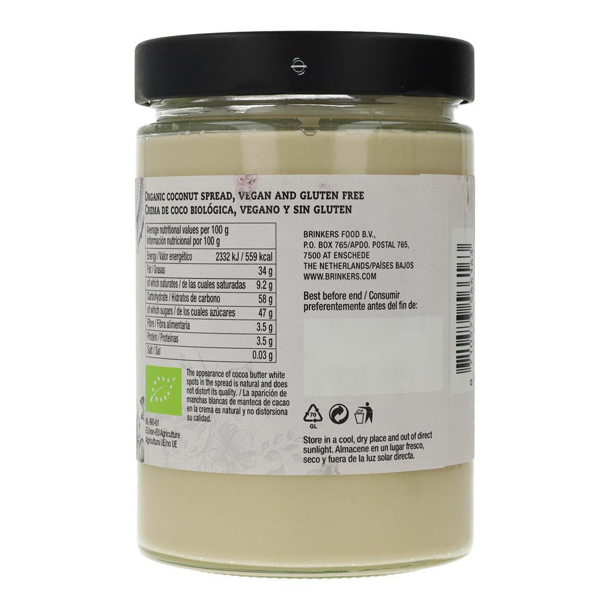 Crème blanche à la noix de coco vegan La Vida Vegan 270 g