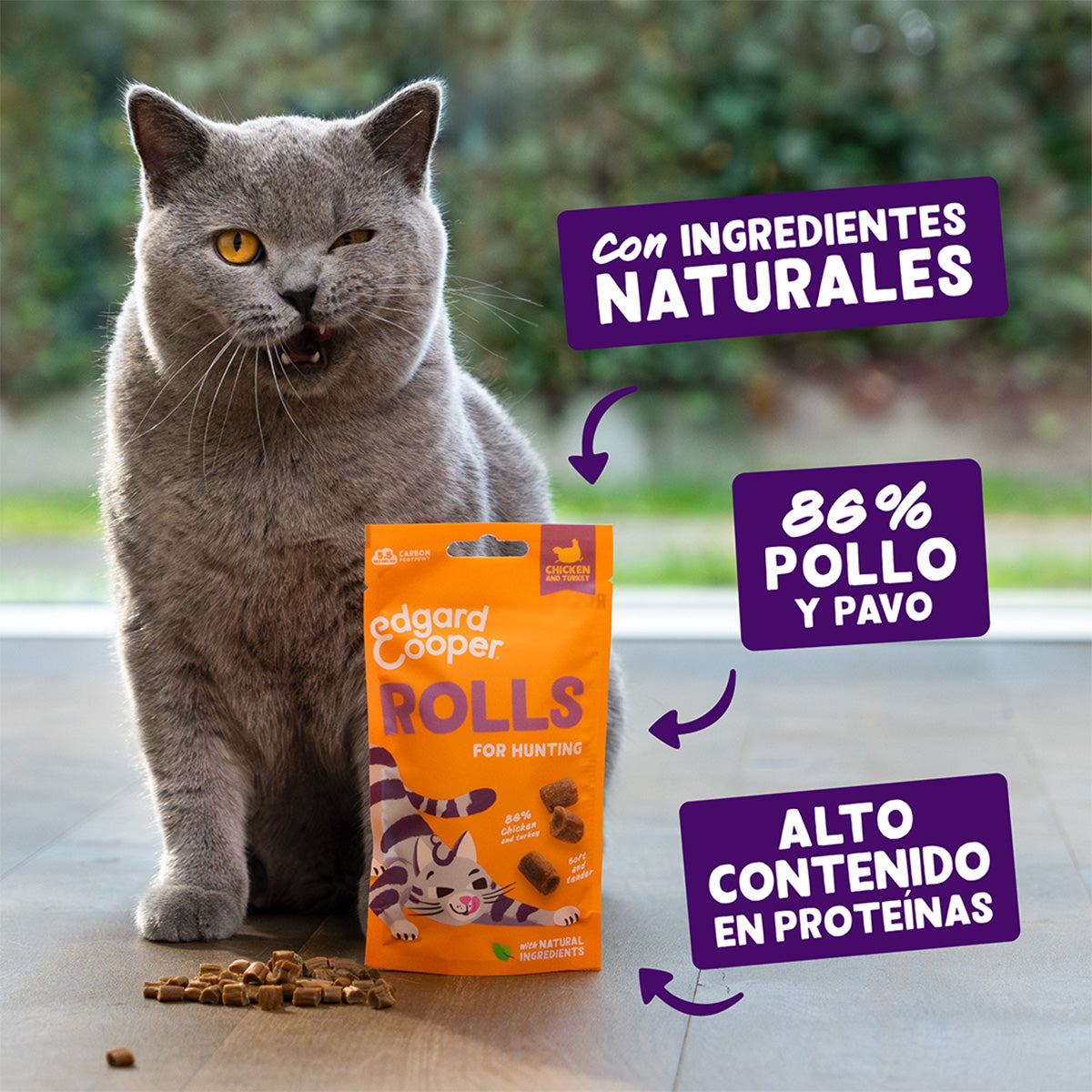 Rouleaux de poulet et dinde Friandises naturelles pour chats 45 g