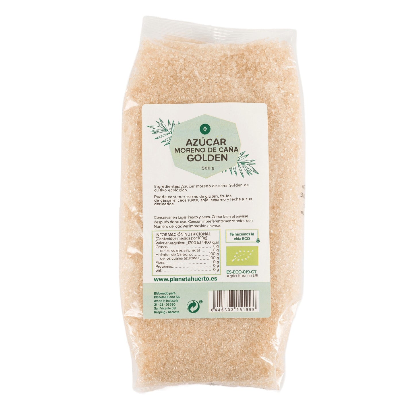 Sucre de canne roux ECO Planeta Huerto 500 g