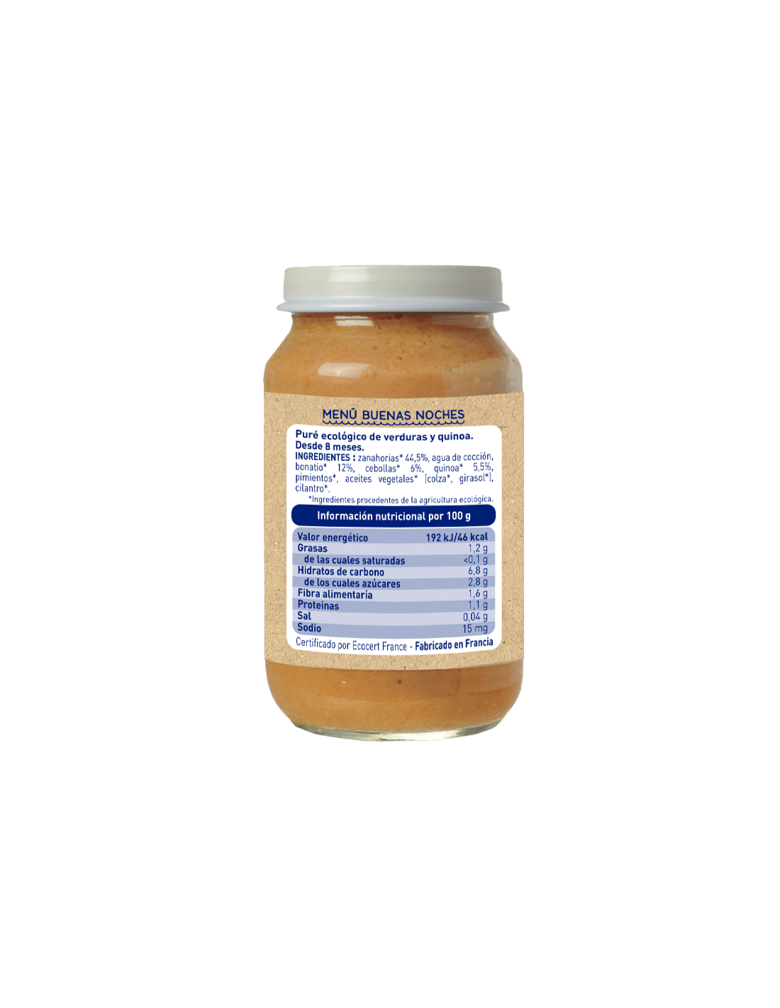 Petit pot Menu Tradition Légumes et Quinoa Babybio 200 g