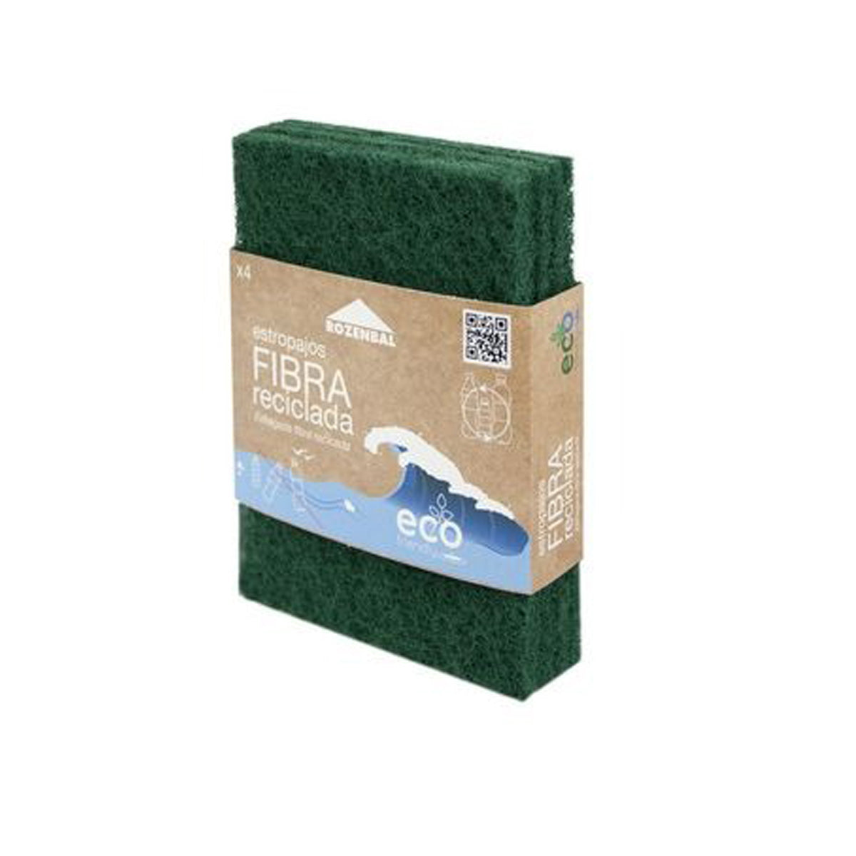 4 Éponges à récurer recyclées Eco Friendly ROZENBAL