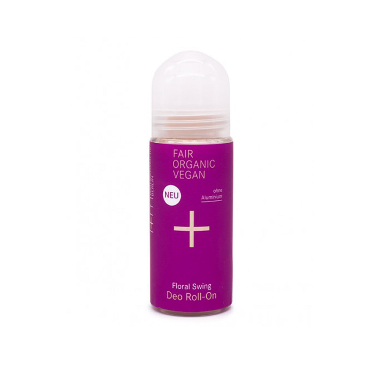 Deodorant-Roll-on Floral. 50 ml. Glas und recycelter und recycelbarer Kunststoff.