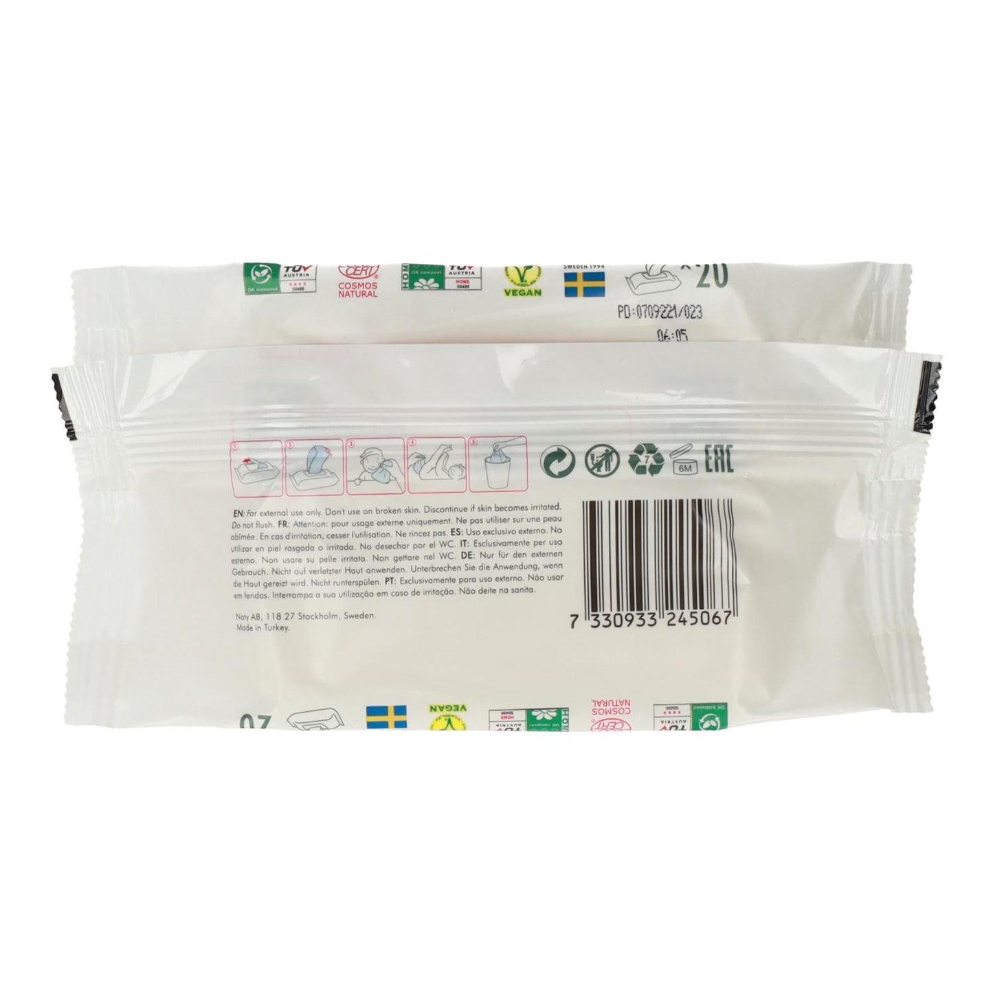 Reseservietter Naty 20 st