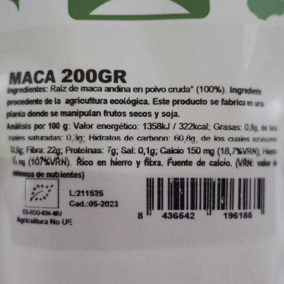 Maca BIO Naturgreen 200 g