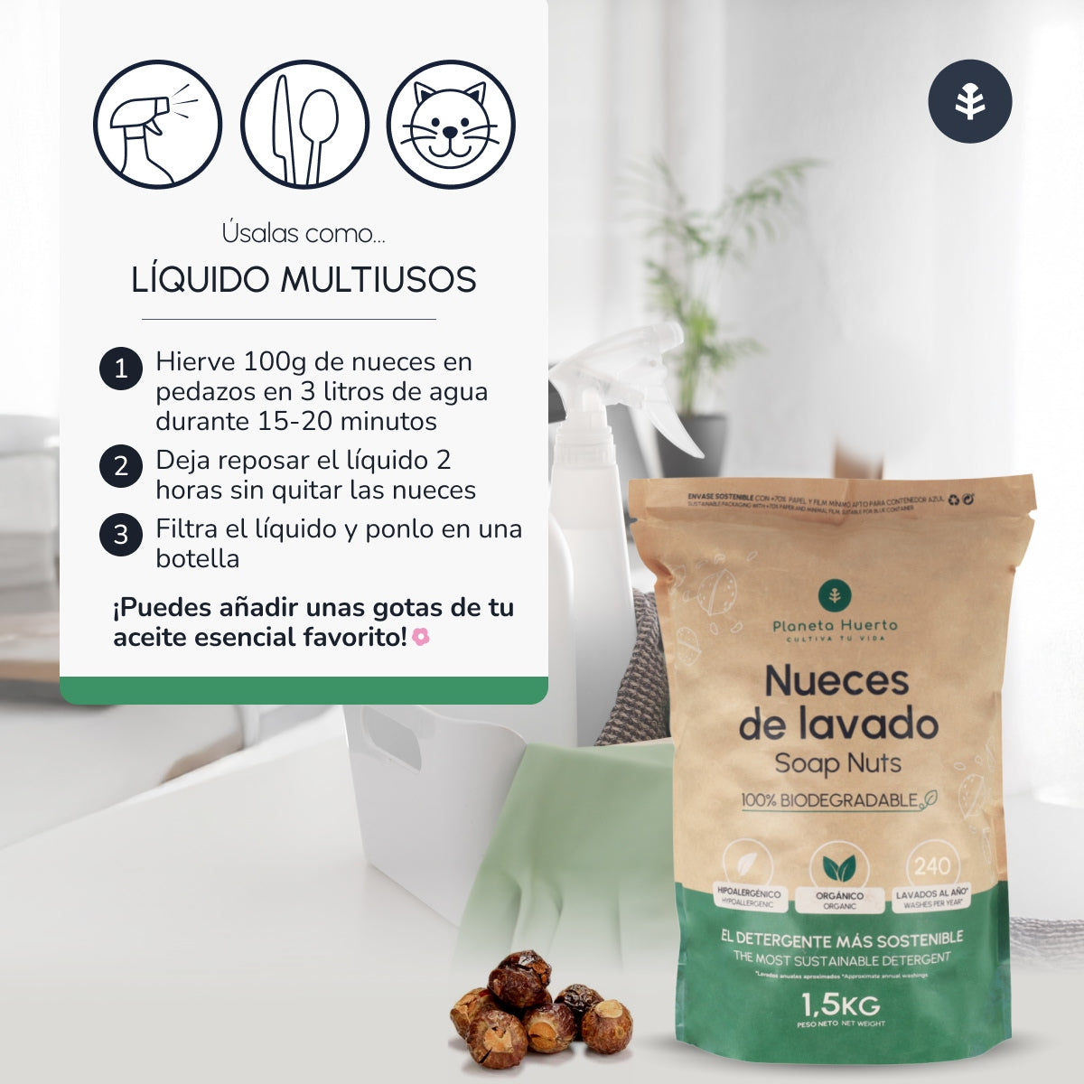 Planeta Huerto Gewassen walnoten 1,5 kg