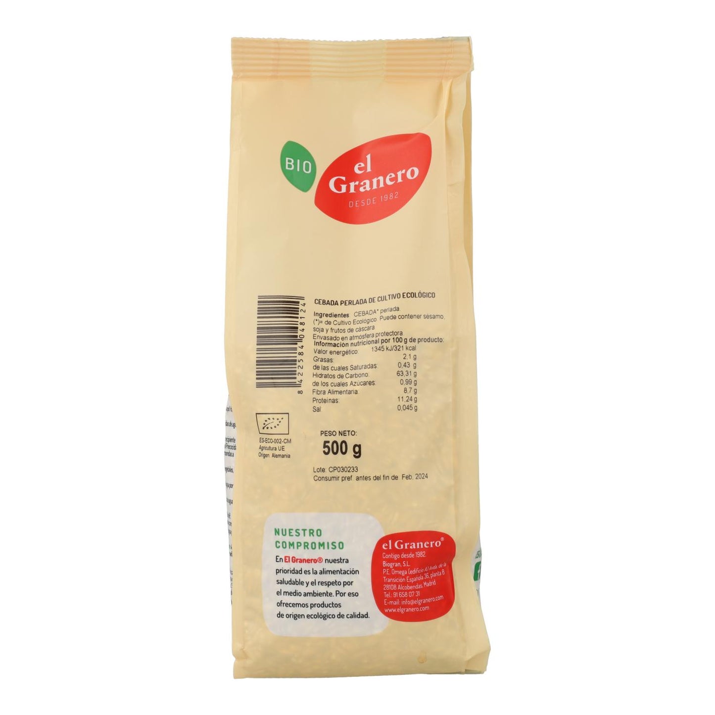 Orge perlé bio El Granero, 500 g