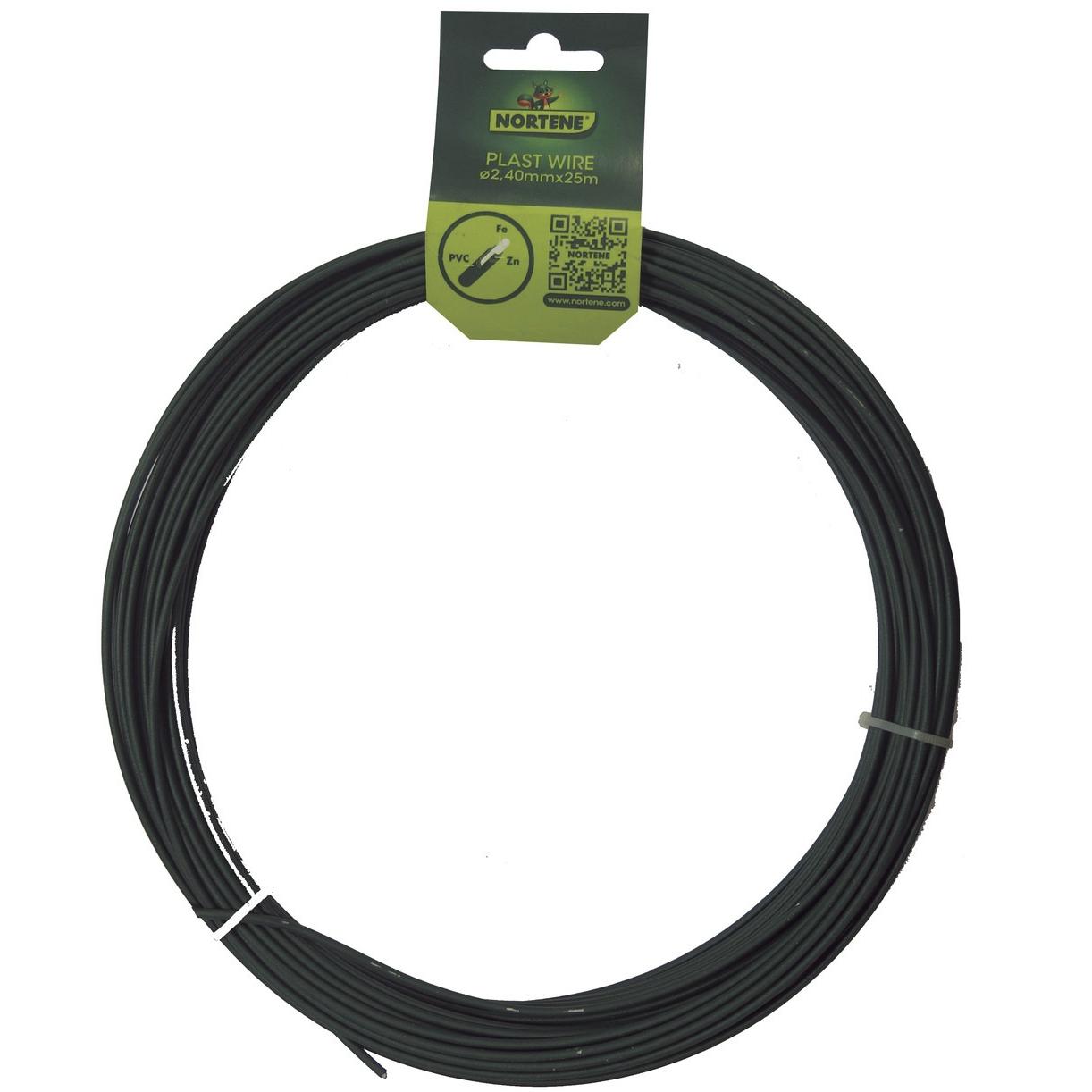 Fil galvanisé plastifié Plast Wire 50 m Nortene Ø16 mm