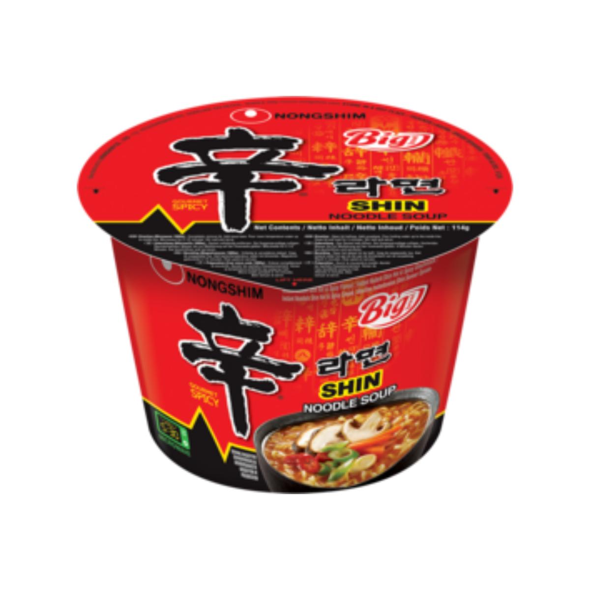 Sehr scharfe Instant-Nudeln Shin Ramyun Große Dose Nong Shim 114 g