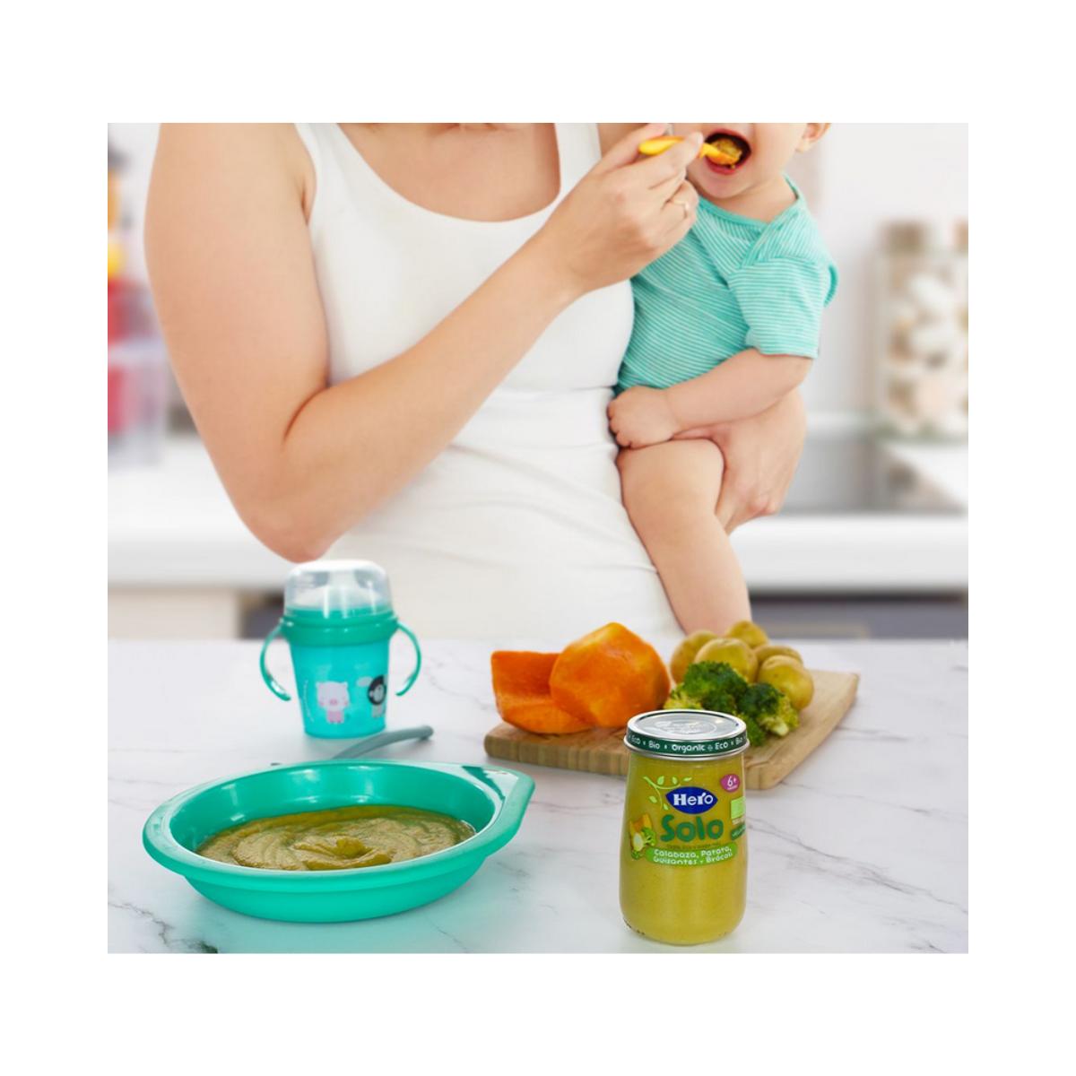 Petit pot de potiron, pommes de terre, petits pois et brocoli bio 190 g - Hero Solo